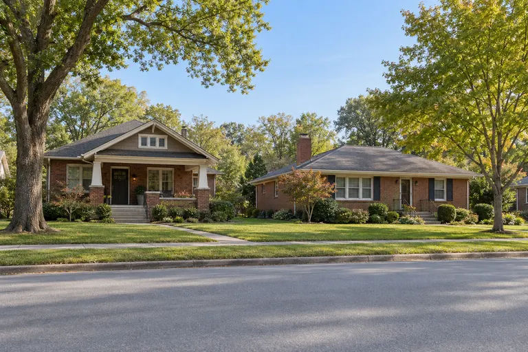 Brick Craftsman and ranch homes in Nashville, TN 37115.